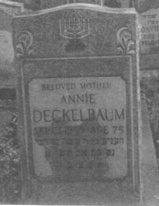 Tombstone of Annie Deckelbaum, #P20